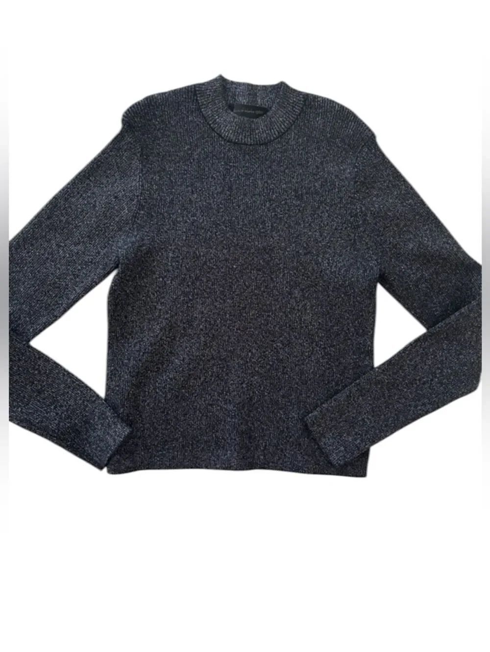 House of Harlow 1960 Black and Silver Shimmer Knit Top size large